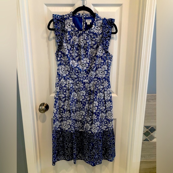 J Crew Factory floral midi dress size 8 - Picture 1 of 4